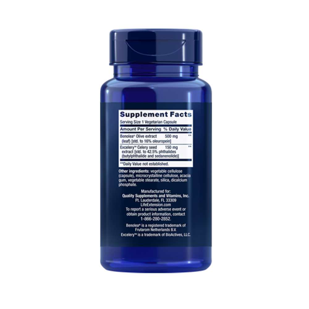 Life Extension Advanced Olive Leaf Vascular Support – 60 Vegetarian Capsules thumbnail 2