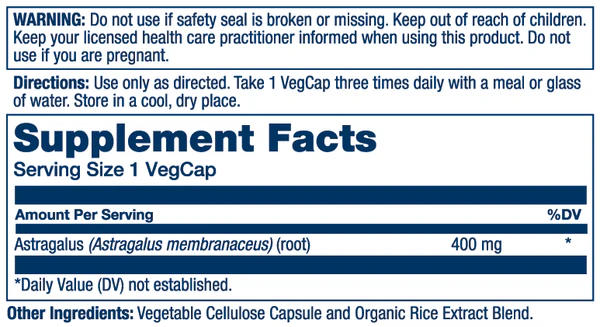 Solaray Astragalus Root 400mg 100 Caps thumbnail 2