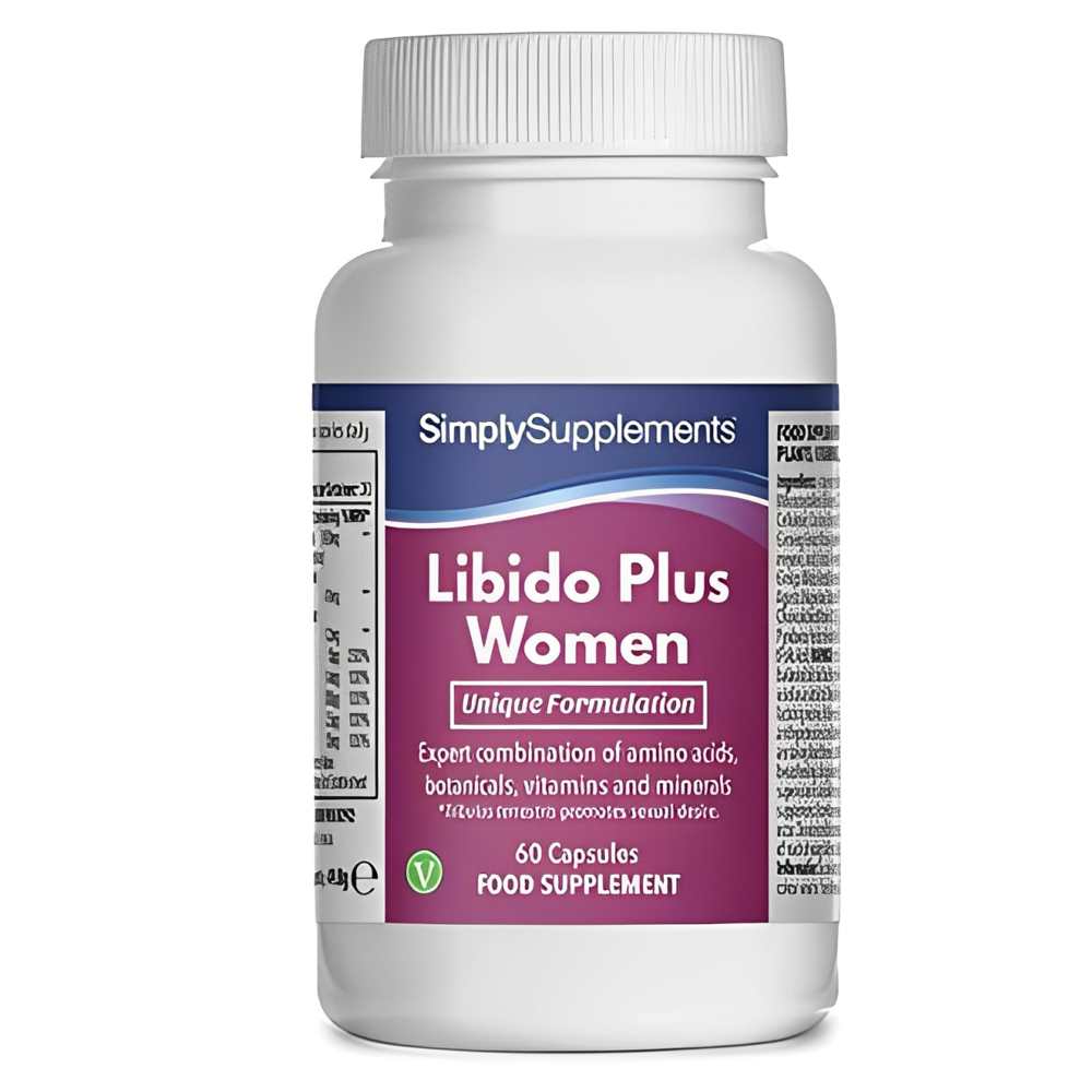 Simply Supplements Libido Plus Women – Expert Formula with Amino Acids, Botanicals, Vitamins & Minerals, 60 Capsules, Food Supplement thumbnail 2