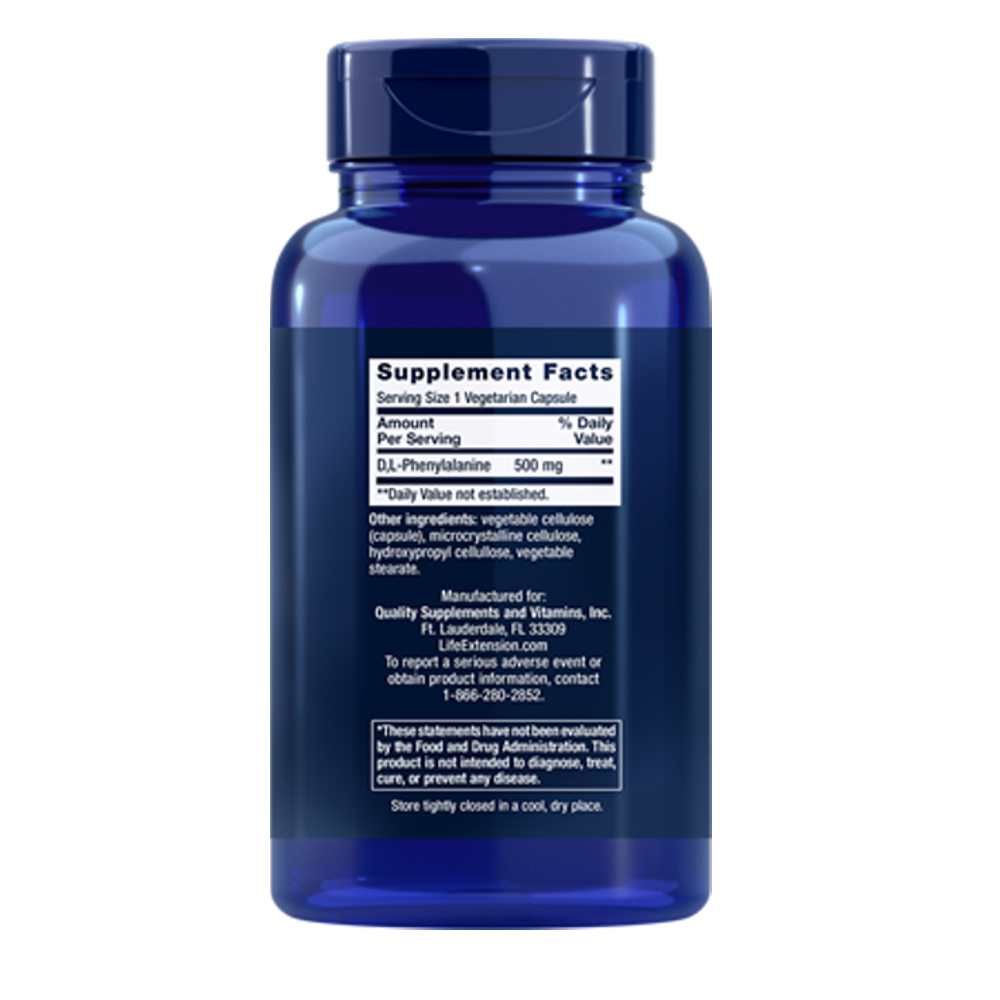 Life Extension D,l-Phenylalanine 500 Mg – 100 Vegetarian Capsules thumbnail 2