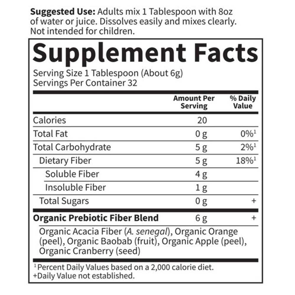 Garden of Life Dr. Formulated Organic Fiber Unflavored 6.8oz (192g) Powder thumbnail 2