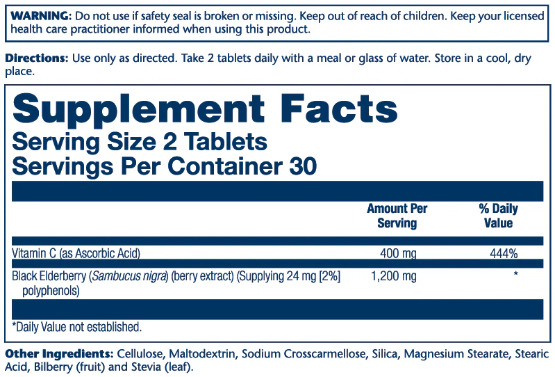 Solaray Triple Strength Sambuactin 60 Tabs thumbnail 2
