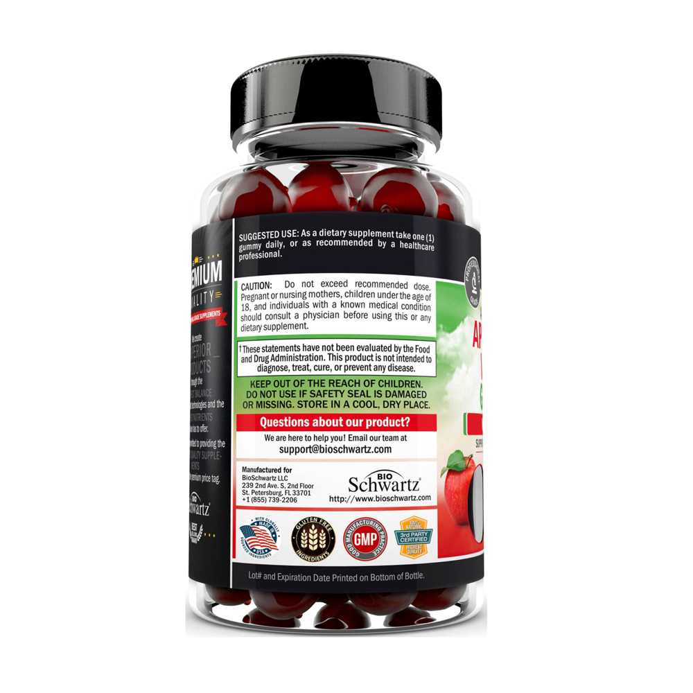 Bio Schwartz Apple Cider Vinegar – 90 Gummies thumbnail 2