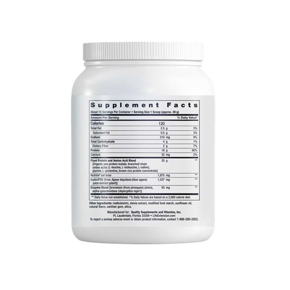 Life Extension Wellness Code® Plant Protein Complete & Amino Acid Complex (vanilla) 450g thumbnail 2
