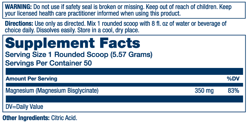 Solaray Magnesium Glycinate Powder 279g thumbnail 2