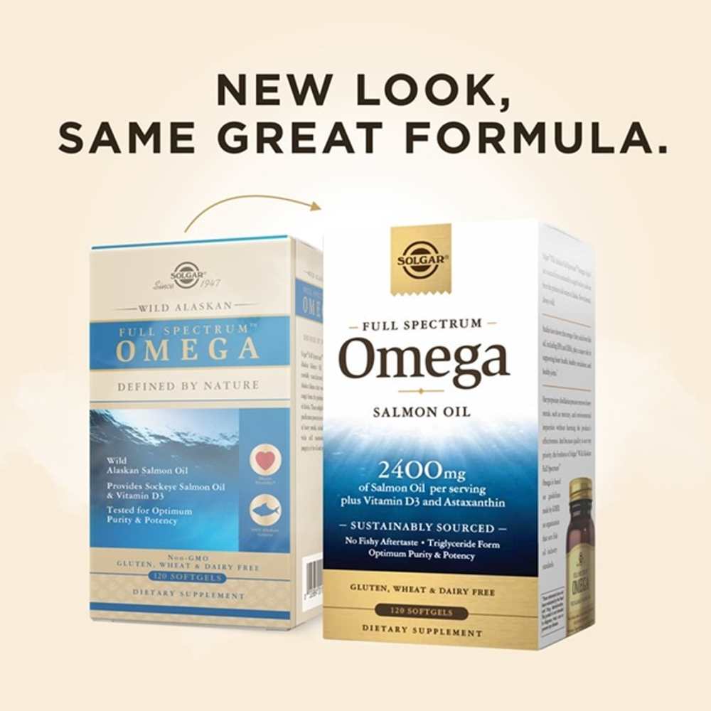 Solgar Full Spectrum Omega Salmon Oil 120 Softgels thumbnail 2