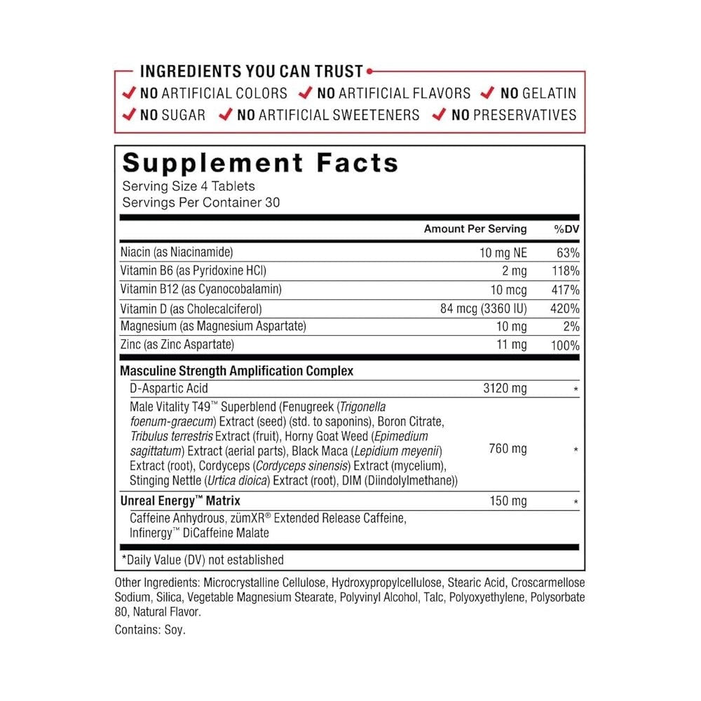 Force Factor Test X180 Boost - Testosterone & Energy Support - 120 Capsules - Dietary Supplement thumbnail 3