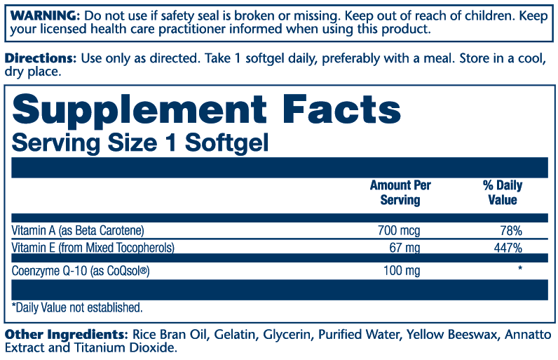 Solaray Bio Co Q-10 100mg 30 Softgels thumbnail 2