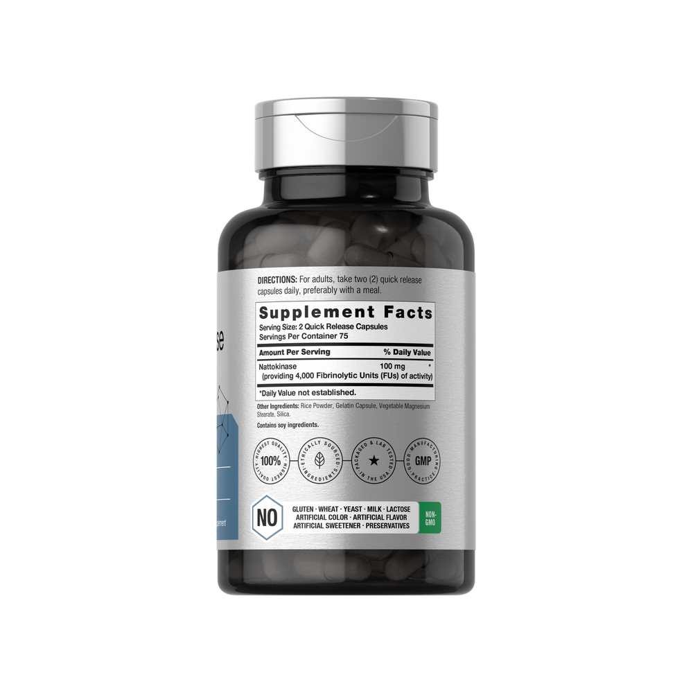 Horbäach Nattokinase 4000 Fu per Serving | 150 Capsules thumbnail 2