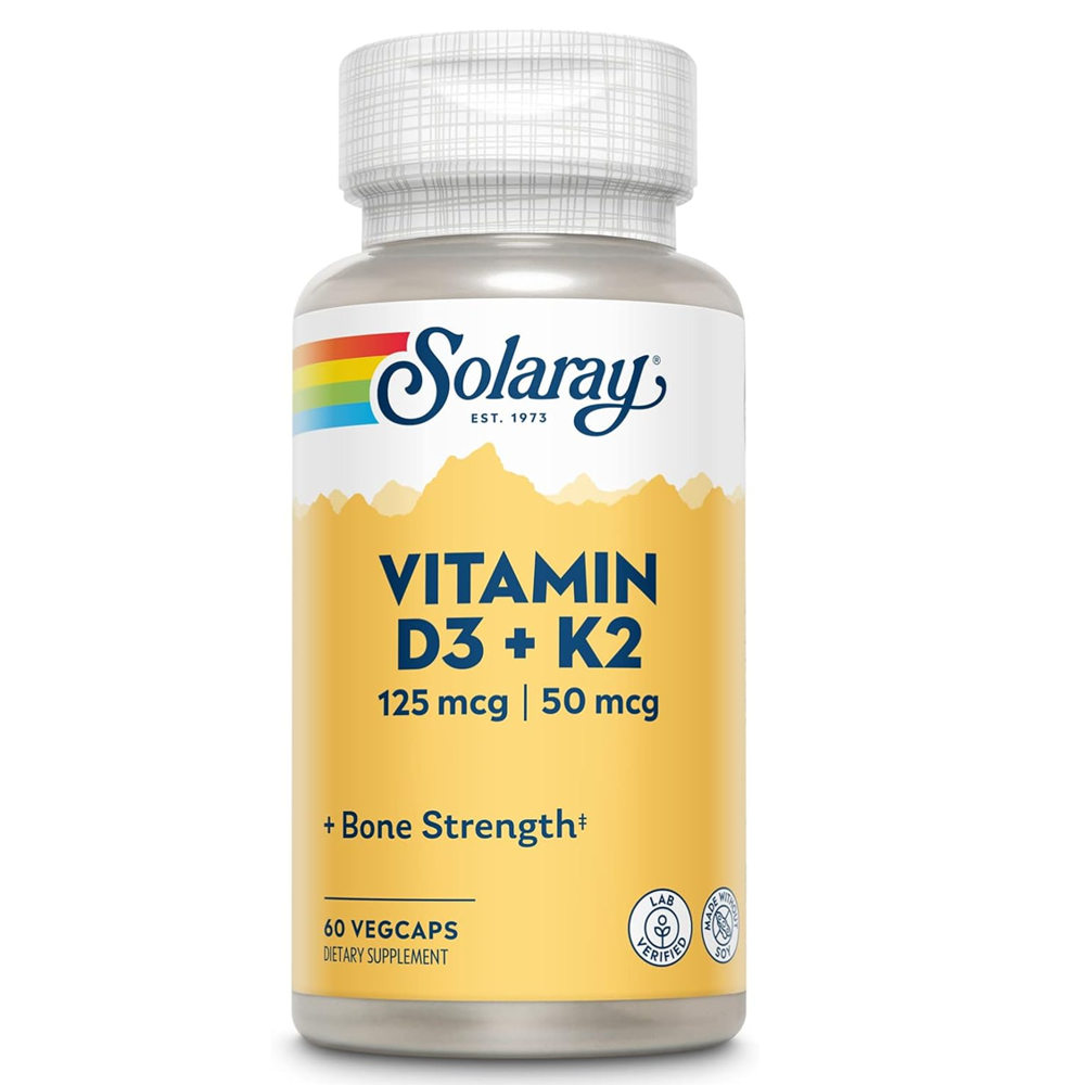 Solaray Vitamin D3 + K2 – Bone & Heart Health thumbnail 3