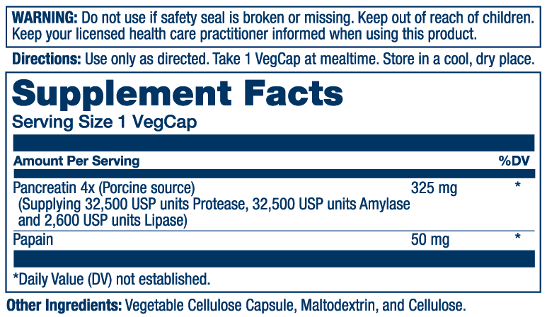 Solaray Pancreatin 1300, Digestive Enzyme 90 Caps thumbnail 2