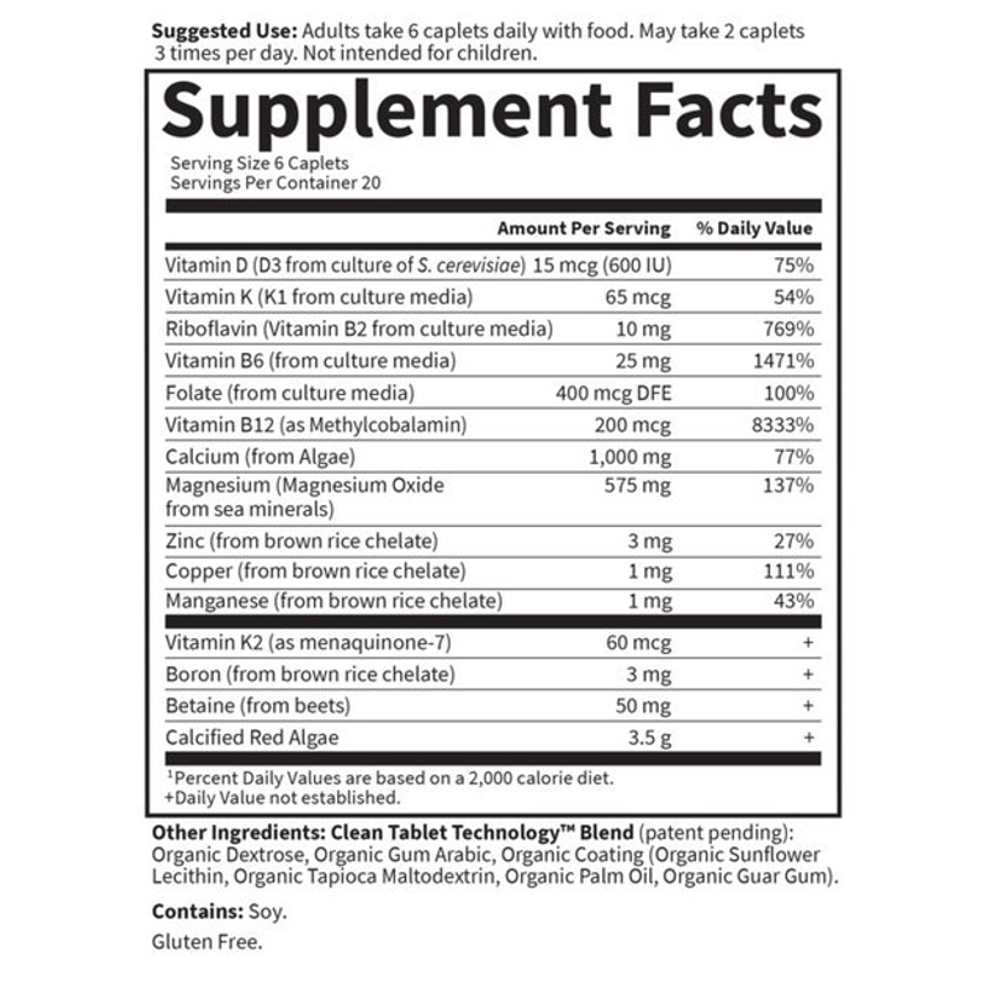 Garden of Life Living Calcium Advanced Bone Density Support Formula 120 Caplets thumbnail 2