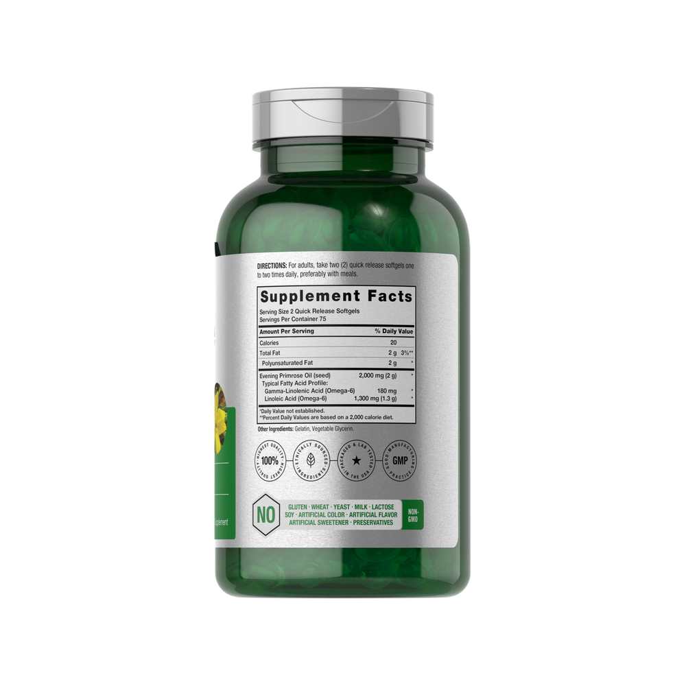 Horbäach Evening Primrose Oil 2000mg per Serving | 150 Softgels thumbnail 2
