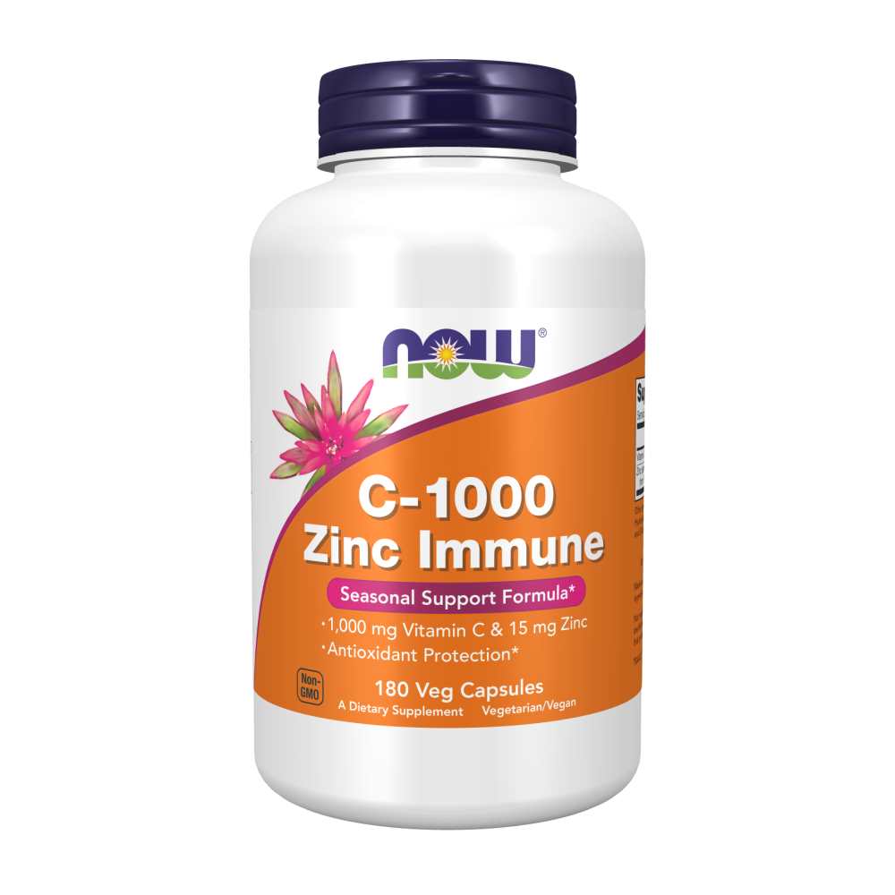 Now Foods C-1000 Zinc Immune – Vitamin C 1000mg + Zinc 15mg – 90 Veg Capsules thumbnail 2