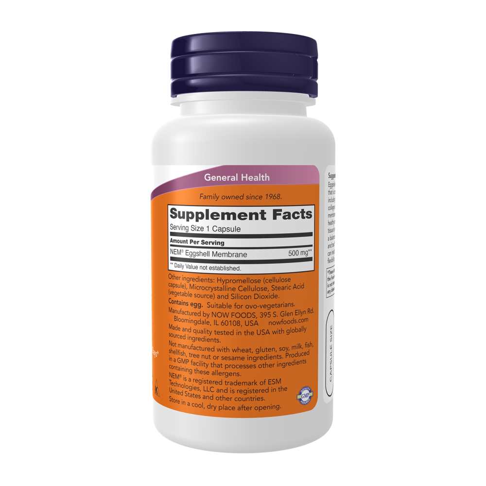 Now Foods Eggshell Membrane 500 Mg – Nem Joint Health Support – 60 Veg Capsules thumbnail 2