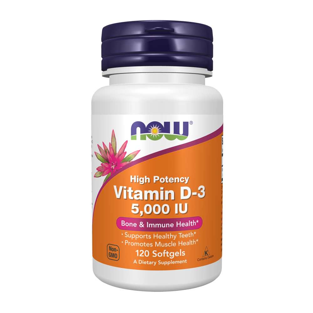 Now Foods Vitamin D-3 5000 Iu – High Potency Bone & Immune Support – 30 Softgels thumbnail 2