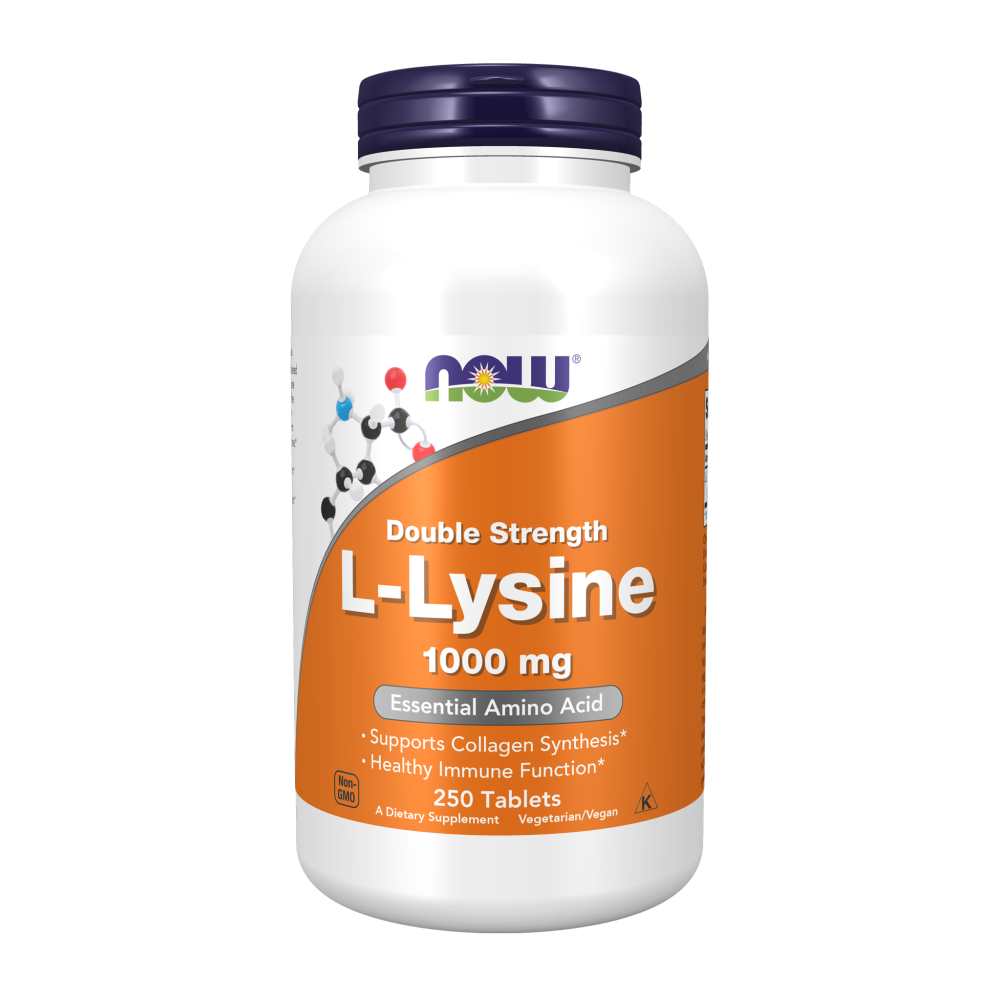 Now Foods L-Lysine 1000mg – Double Strength Immune & Collagen Support – 100 Tablets thumbnail 2
