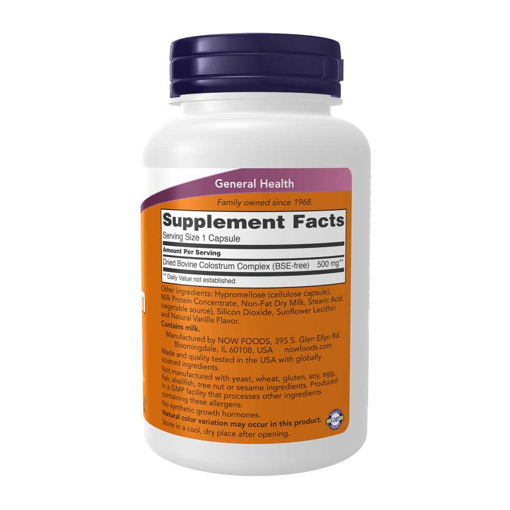 Now Foods Colostrum 500 Mg – Immune Health Supplement – 120 Capsules thumbnail 2