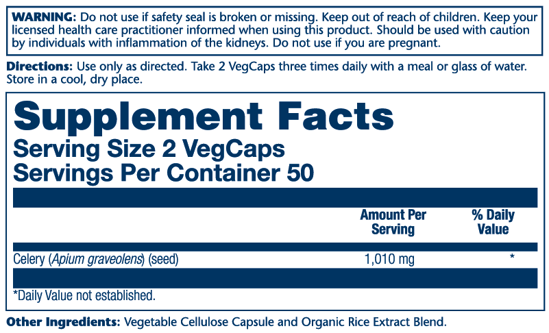 Solaray Celery Seed 1010mg 100 Caps thumbnail 2