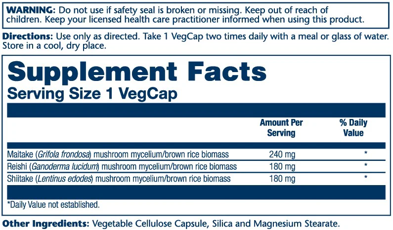 Solaray Mushroom Immune Complex 100 Caps thumbnail 2