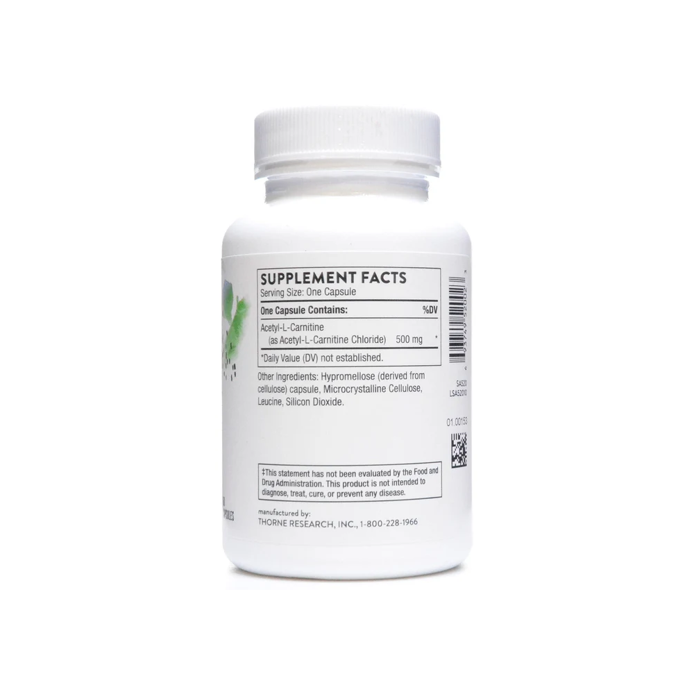 Thorne Acetyl-L-Carnitine 500mg – Dietary Supplement thumbnail 2