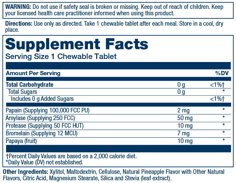 Solaray Papaya Enzyme 180 chewables thumbnail 2