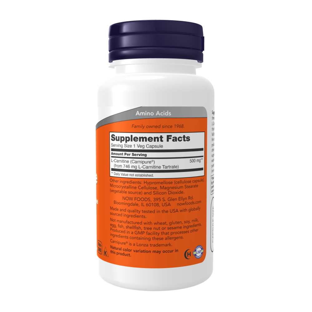 Now Foods L-Carnitine 500 Mg – Fitness & Energy Support – Purest Clinically Tested Form – 60 Veg Capsules thumbnail 4