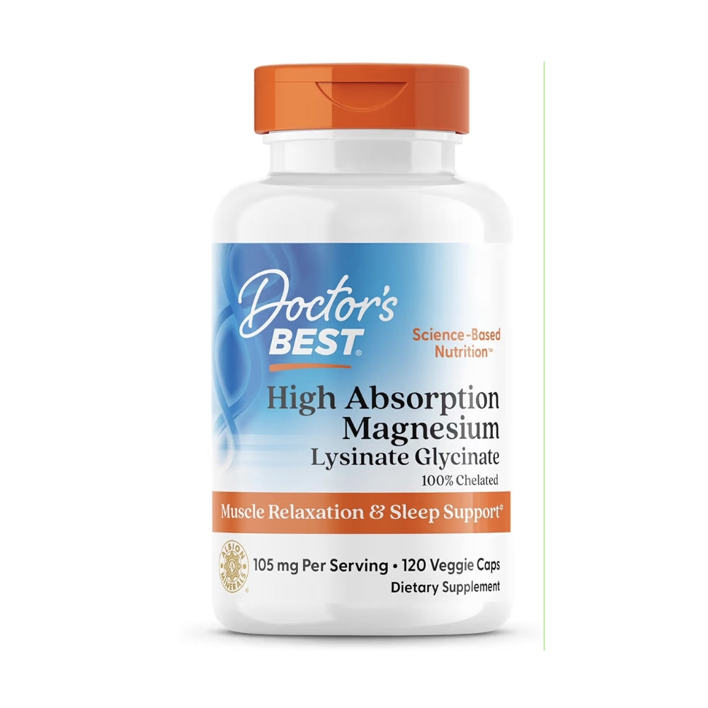 Doctor's Best High Absorption Magnesium Lysinate Glycinate – 120 Veggie Capsules thumbnail 5