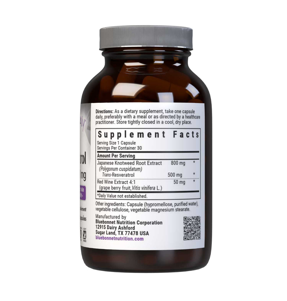Bluebonnet Nutrition Beautiful Ally Resveratrol 500 Mg 30 Caps thumbnail 2