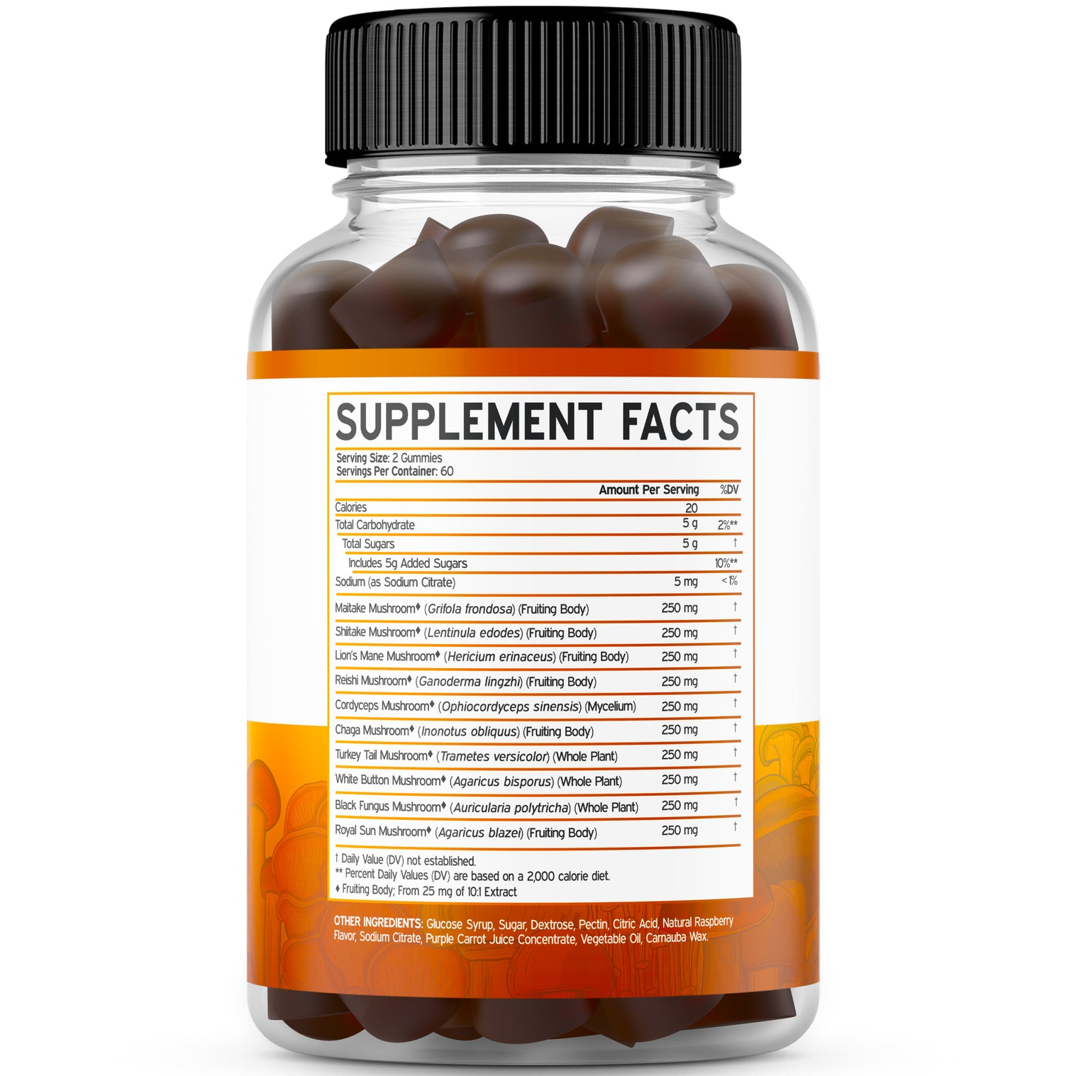 Dorado Nutrition Mushroom - 120 Gummies thumbnail 2