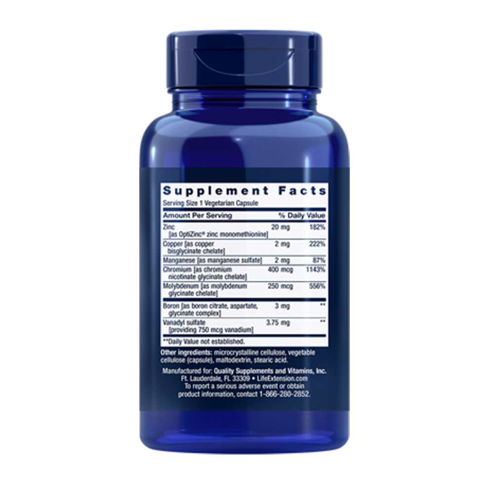 Life Extension only Trace Minerals 90 Vegetarian Capsules thumbnail 2