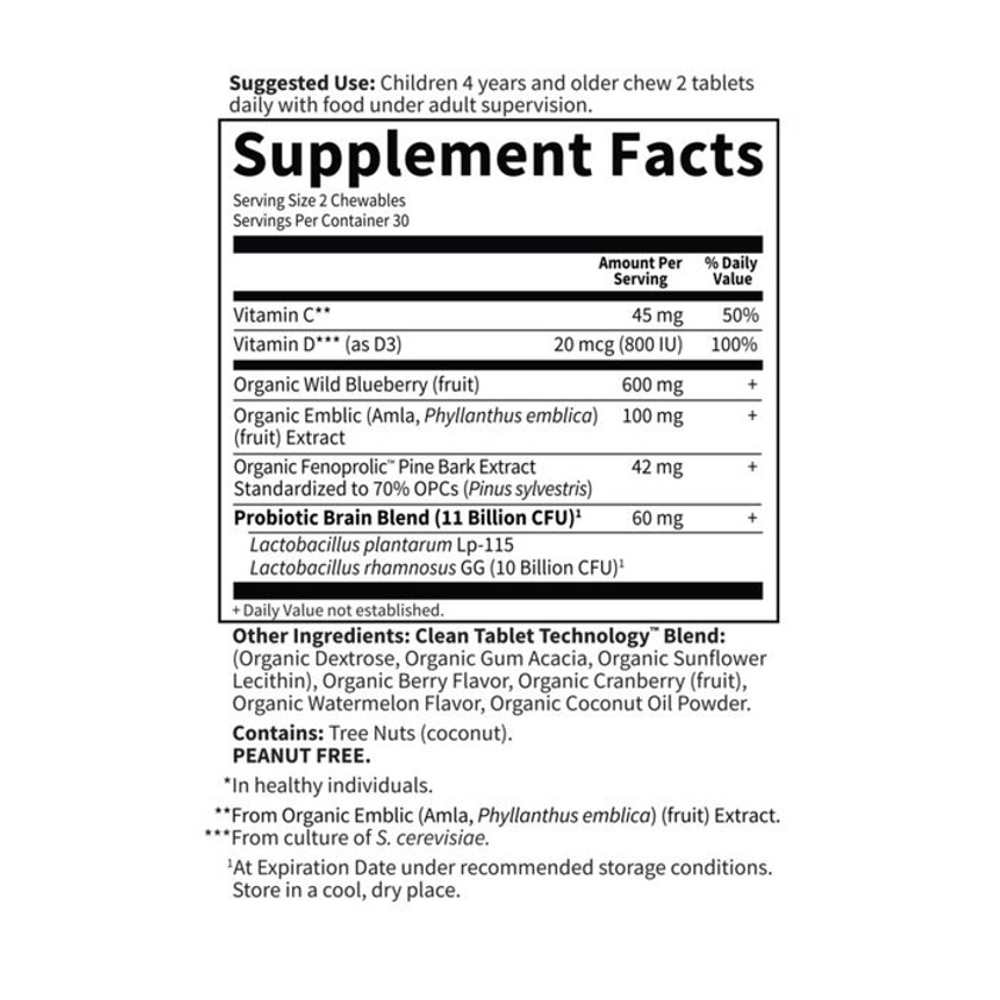 Garden of Life Dr. Formulated Attention & Focus for Kids Watermelon Berry 60 Chewables thumbnail 2