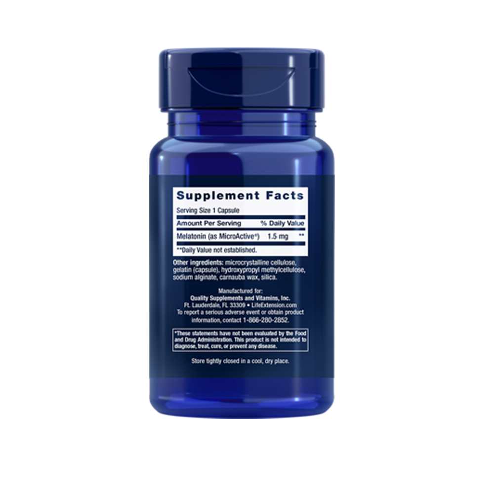 Life Extension Melatonin Ir/xr 60 Capsules thumbnail 2
