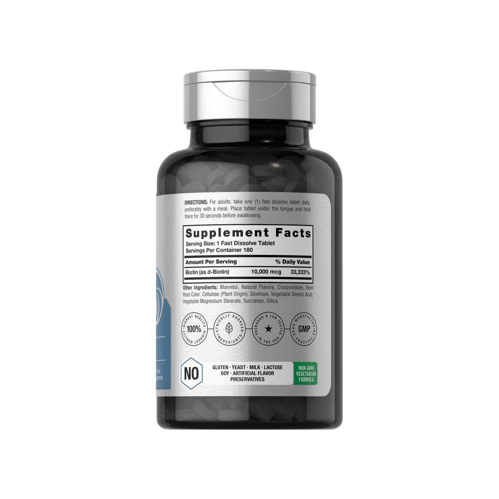 Horbäach Biotin 10000mcg | 180 Tablets thumbnail 2