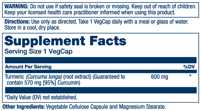 Solaray Turmeric Root Extract 600mg 30 Caps thumbnail 2