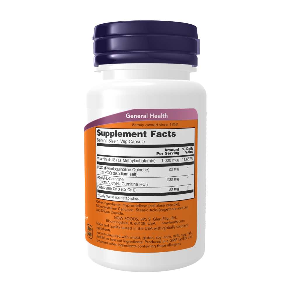 Now Foods Pqq Energy – Cognitive Support – 30 Veg Capsules thumbnail 2