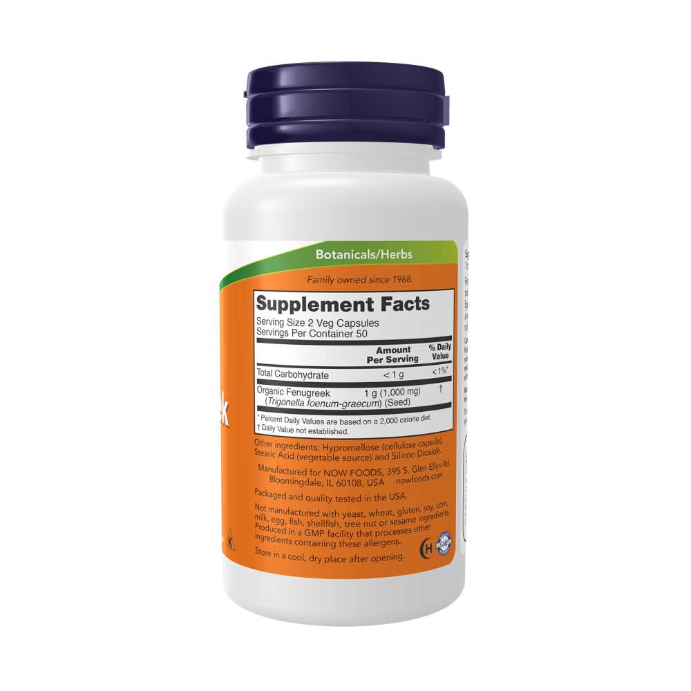 Now Foods Fenugreek 500 Mg – Traditional Herbal Supplement – 100 Veg Capsules thumbnail 3