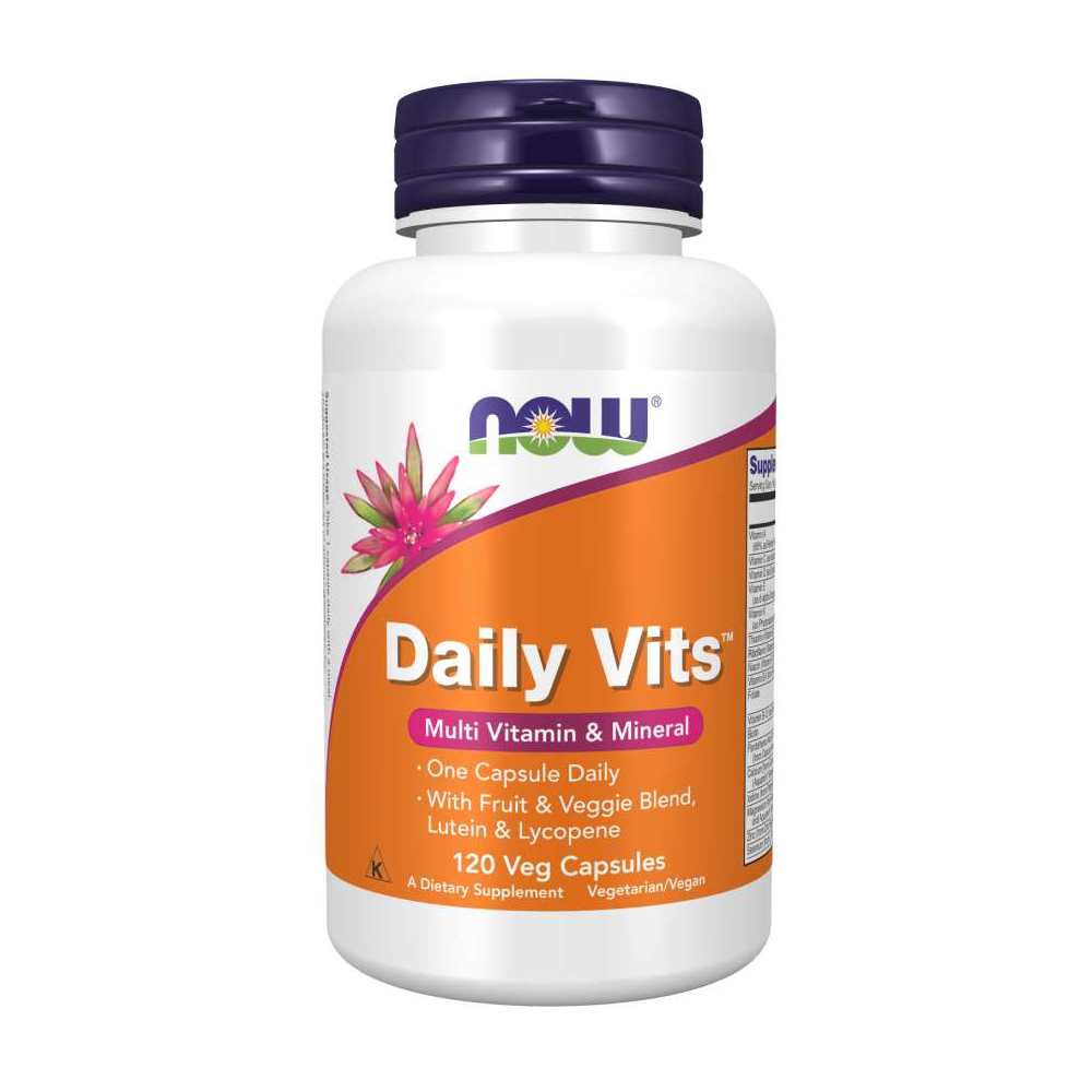 Now Foods Daily Vits – One-A-Day Multivitamin & Mineral with Fruit & Veggie Blend, Lutein & Lycopene – 30 Veg Capsules thumbnail 2