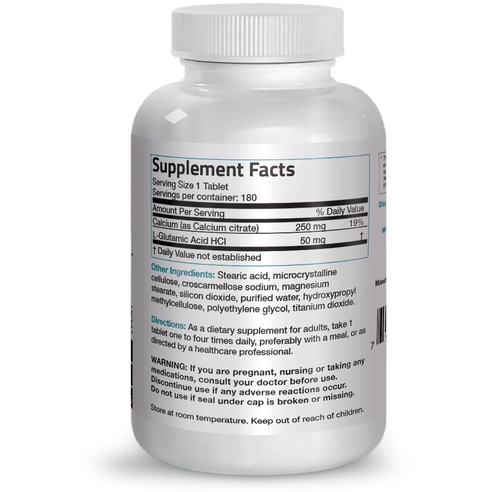 Bronson Vitamins Calcium Citrate - 250 mg - 180 Tablets thumbnail 2