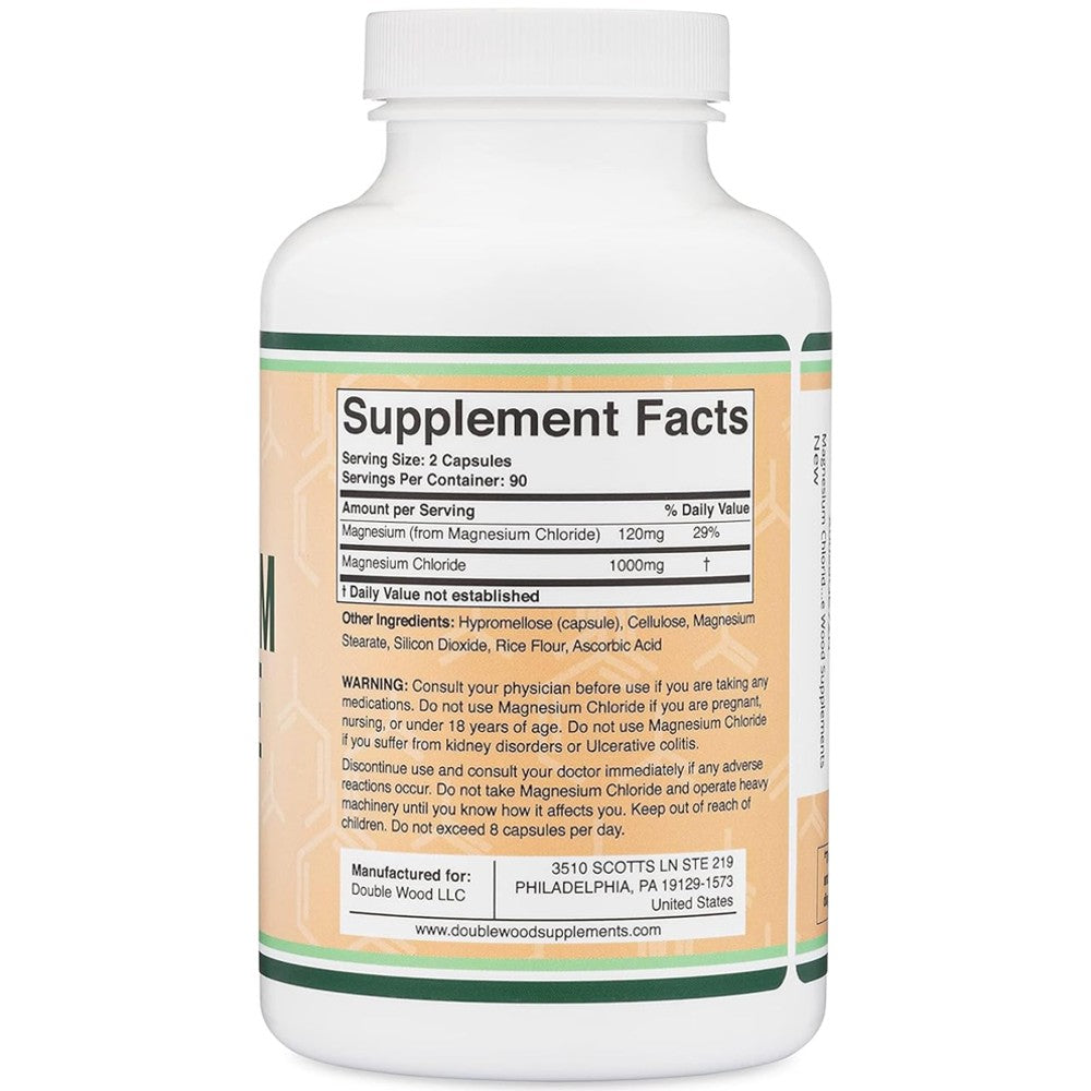 Double Wood Magnesium Chloride 1000mg – High Absorption Supplement thumbnail 2