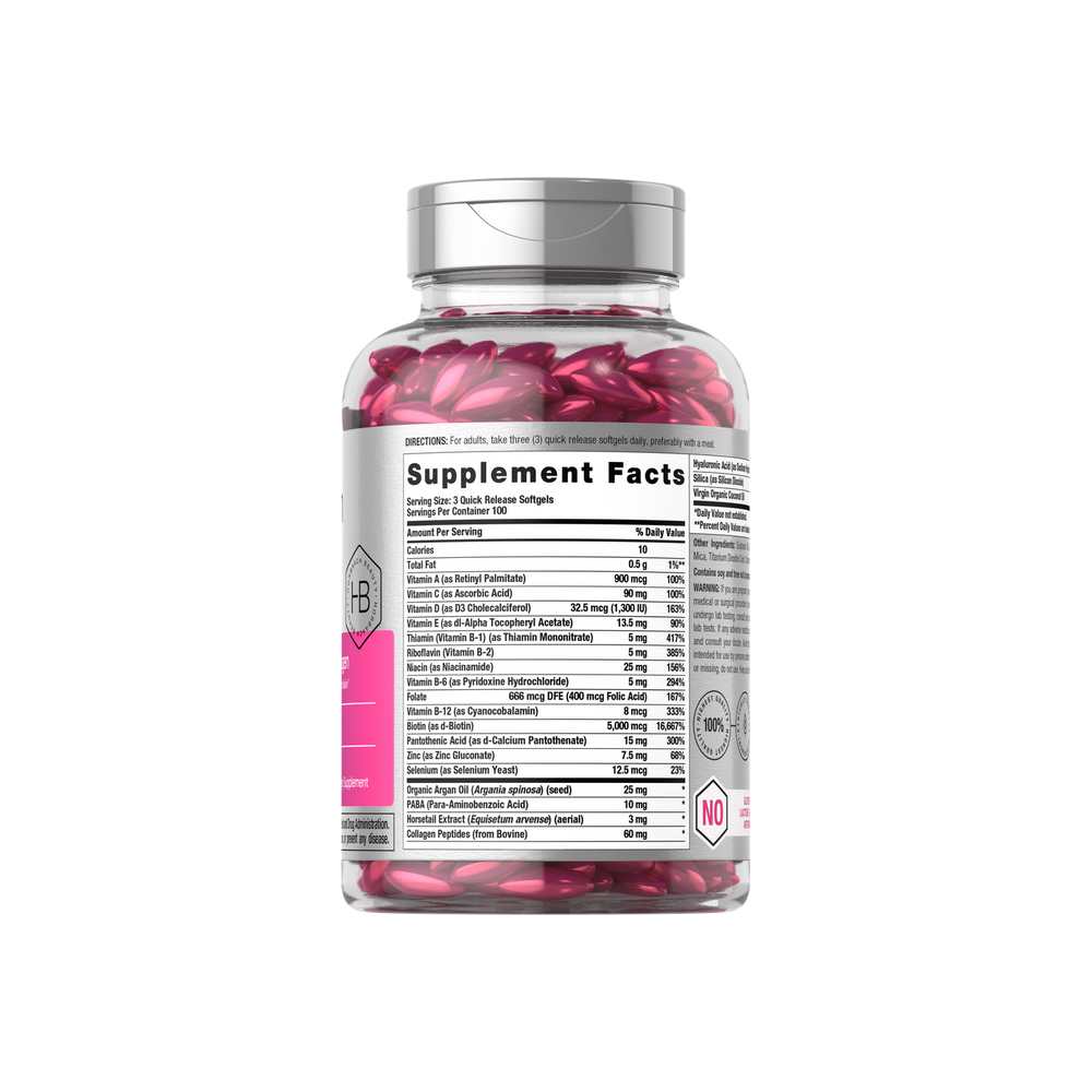 Horbäach Hair Skin & Nails | 300 Softgels thumbnail 2