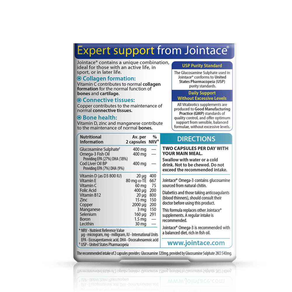 Vitabiotics Jointace Omega-3 Supplement – 30 Capsules for Joint & Bone Health thumbnail 2