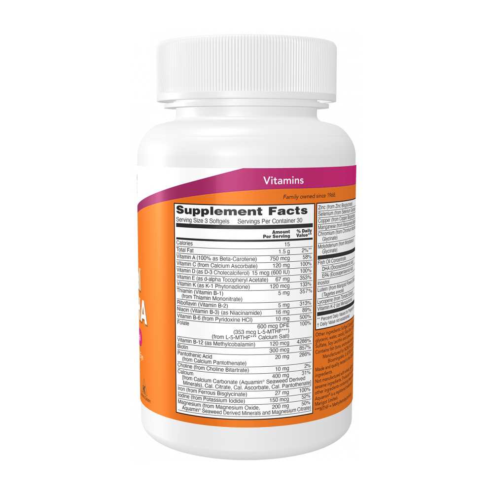 Now Foods Prenatal Gels + Dha – Multivitamin with Dha for Pregnancy – 90 Softgels thumbnail 3