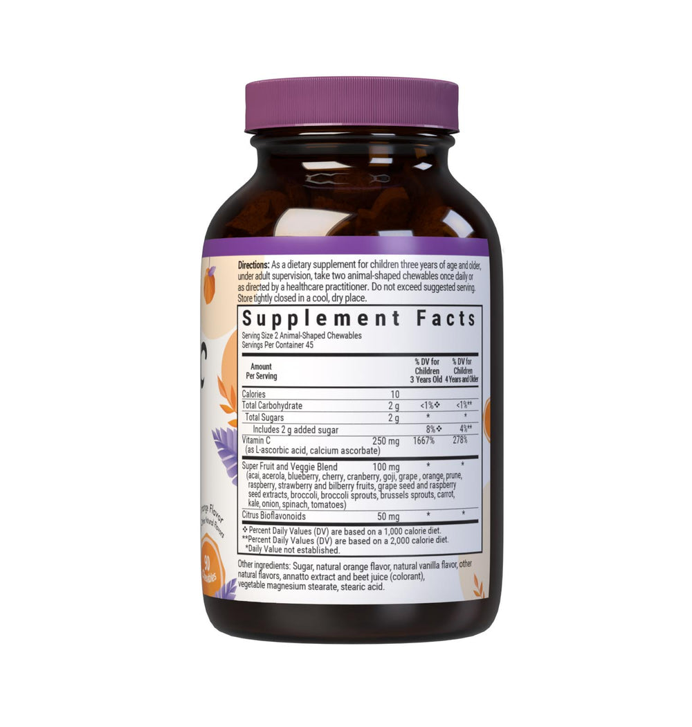 Bluebonnet Nutrition Rainforest Animalz Vitamin C 90 Tabs thumbnail 2