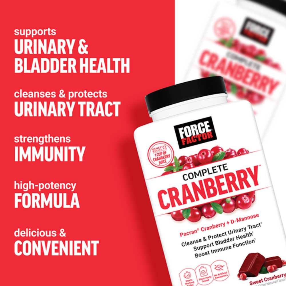 Force Factor Complete Cranberry – 60 Soft Chews thumbnail 2