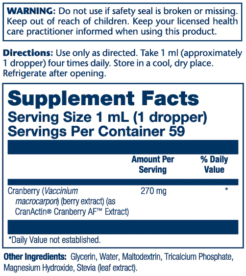 Solaray Liquid Cranactin Cranberry Extract 315mg 59ml thumbnail 2
