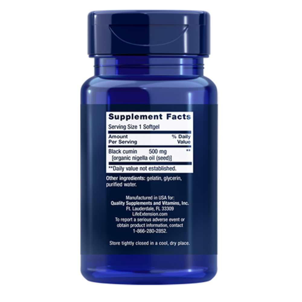 Life Extension Black Cumin Seed Oil – 60 Softgels thumbnail 2