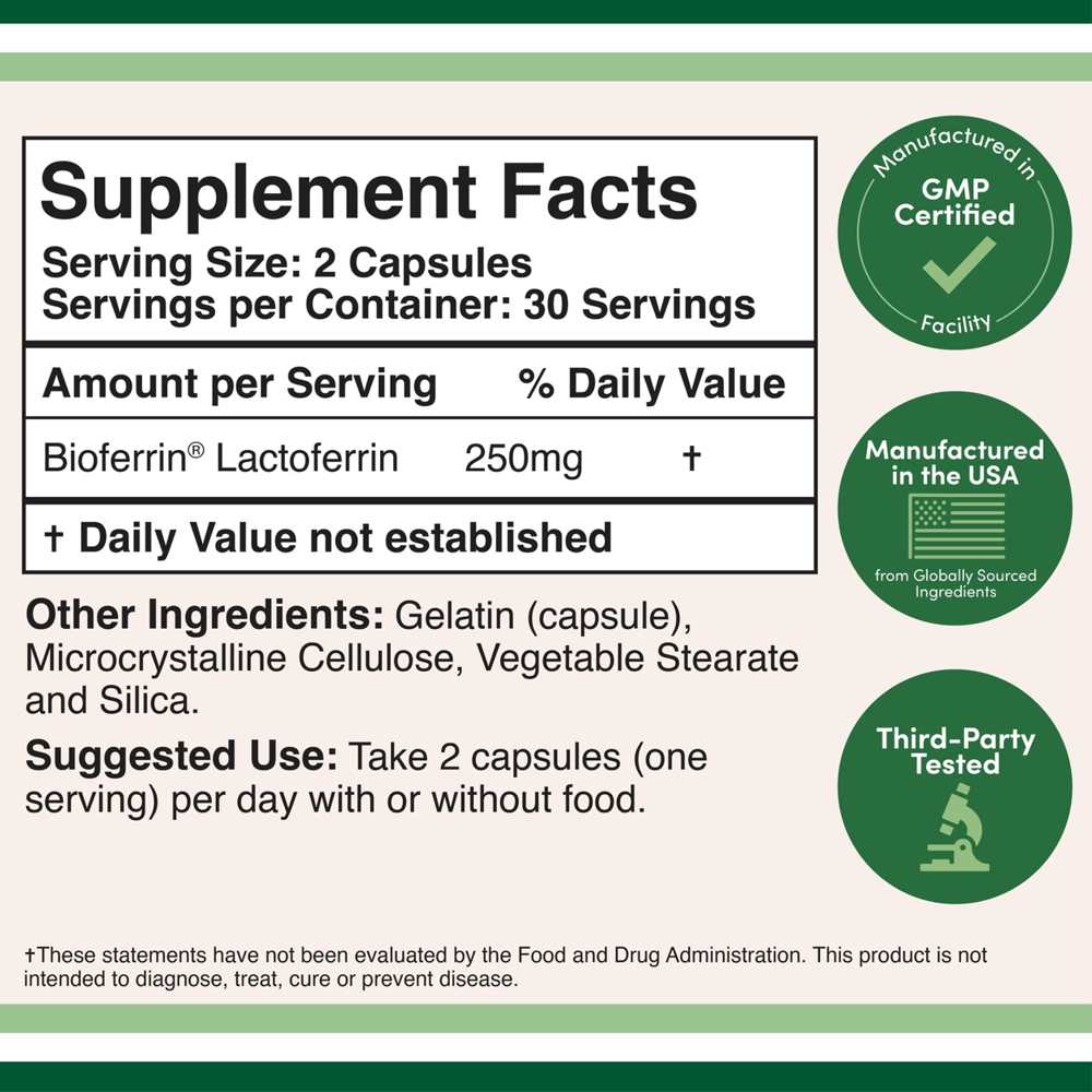Double Wood Lactoferrin – 250 Mg – 60 Capsules thumbnail 2