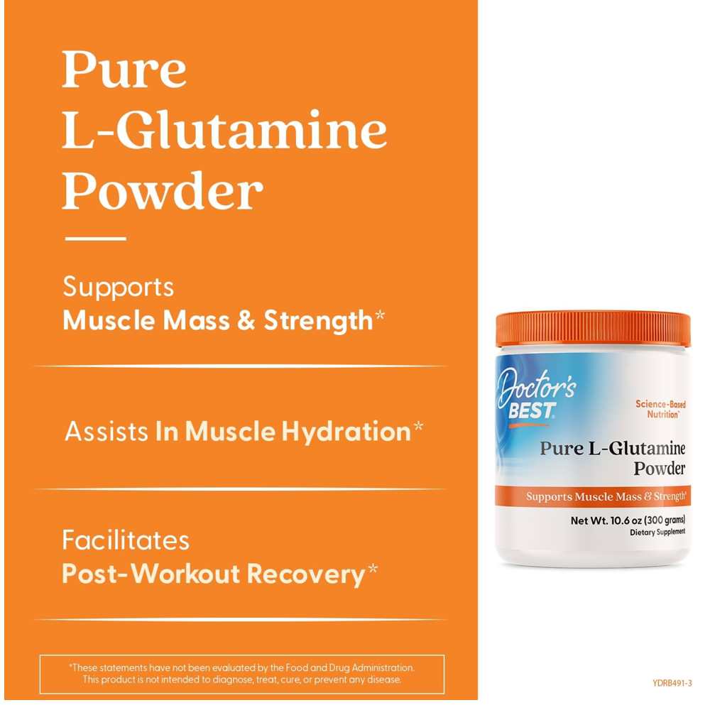 Doctor’s Best Pure L-Glutamine Powder 300g thumbnail 2