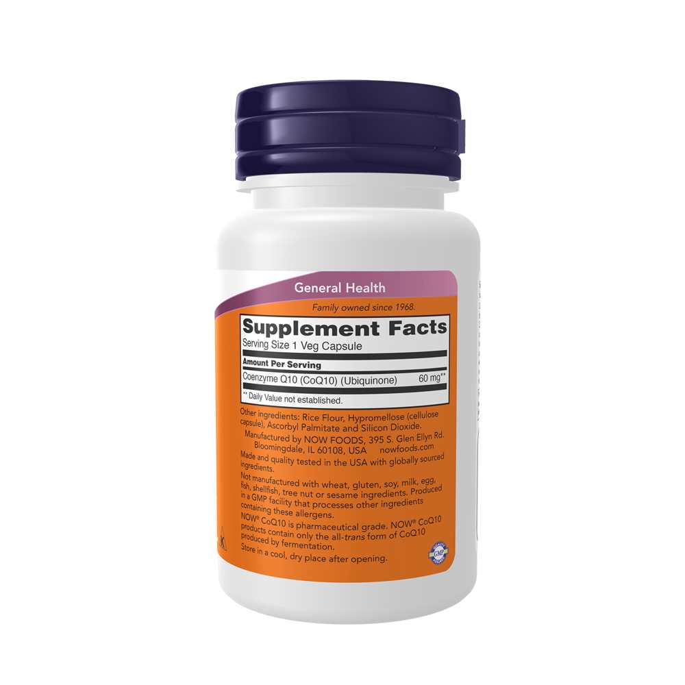 Now Foods Co Q10 60 Mg – Cardiovascular & Heart Health – 60 Veg Capsules thumbnail 2